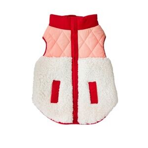 Vibrant Life Sherpa Contrast Yoke Quilted Pet Jacket NEW!